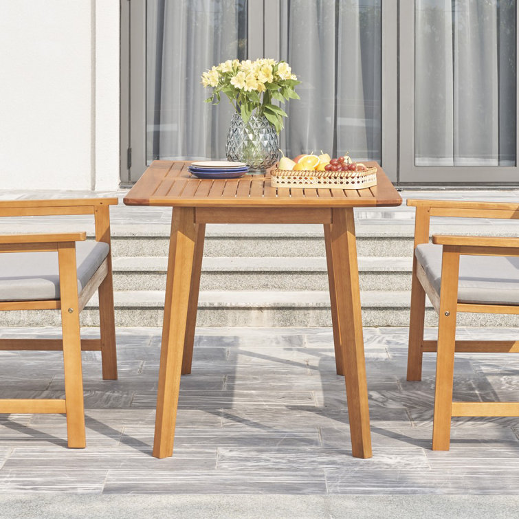Latitude Run® Eucalyptus Outdoor Dining Table Wayfair